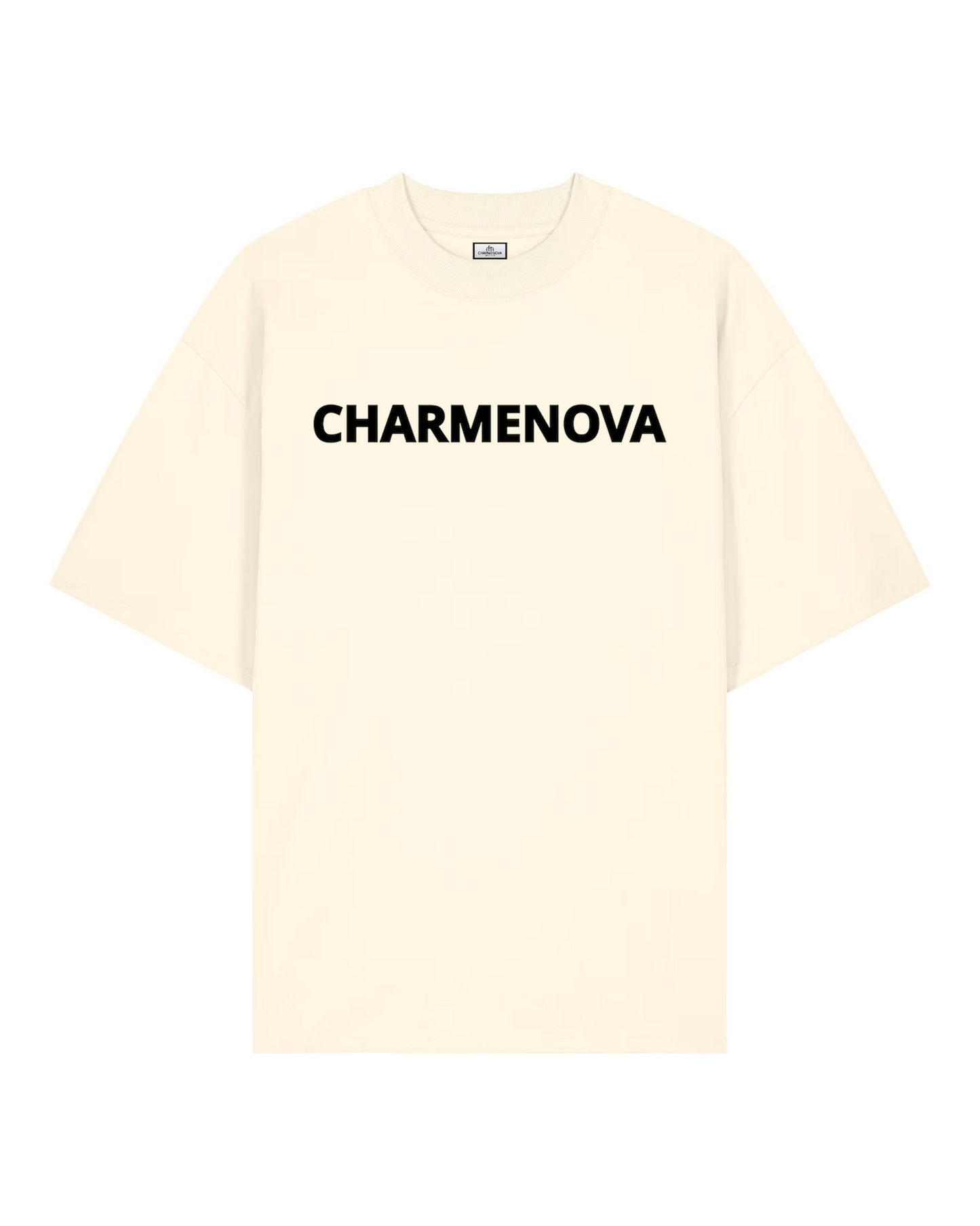 Cream Zebra Basic Oversized Tee
