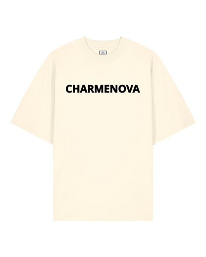 Cream Zebra Basic Oversized Tee