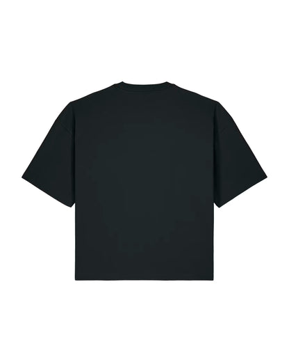 Black Basic Oversized Cropped Tee