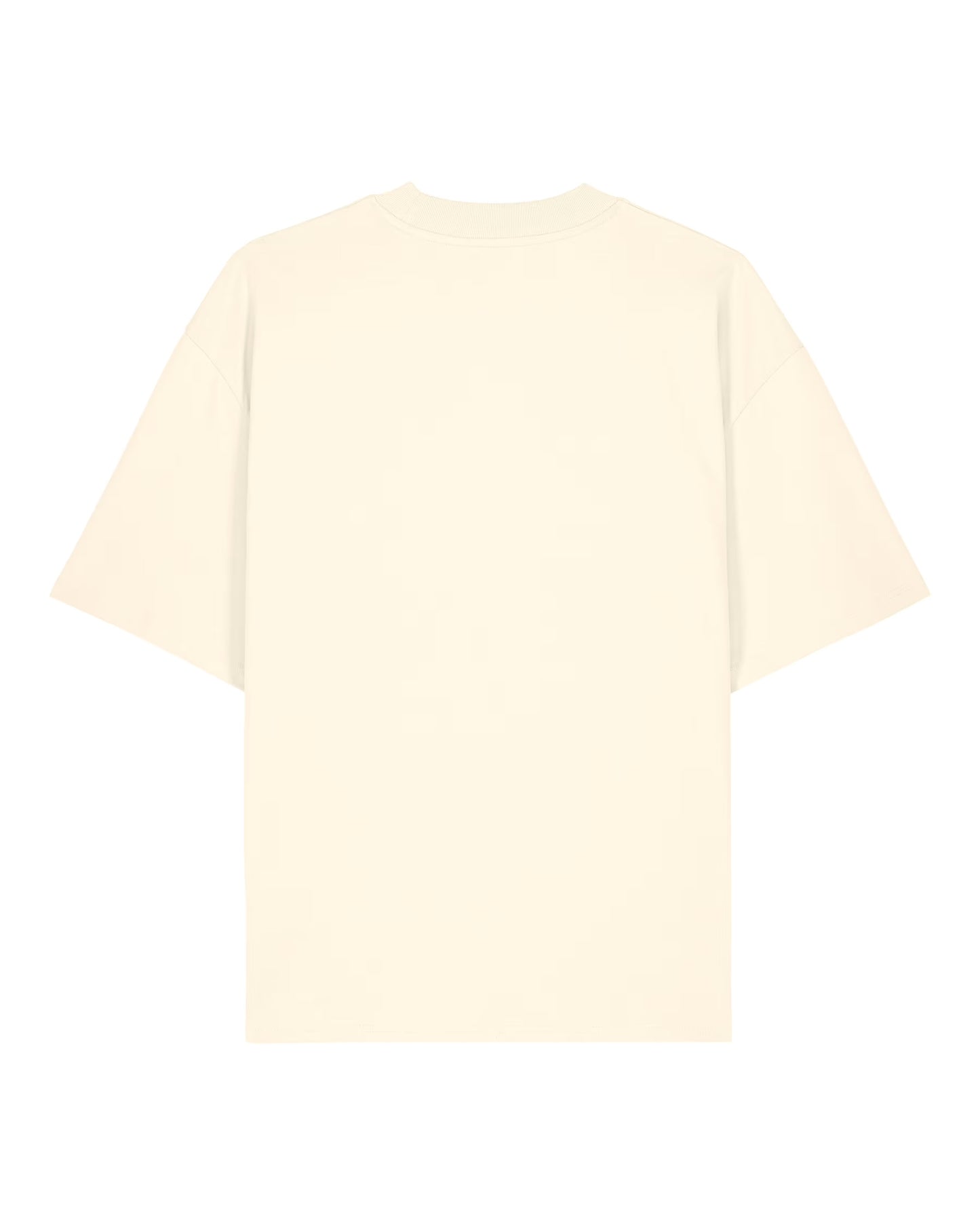 Cream Zebra Basic Oversized Tee